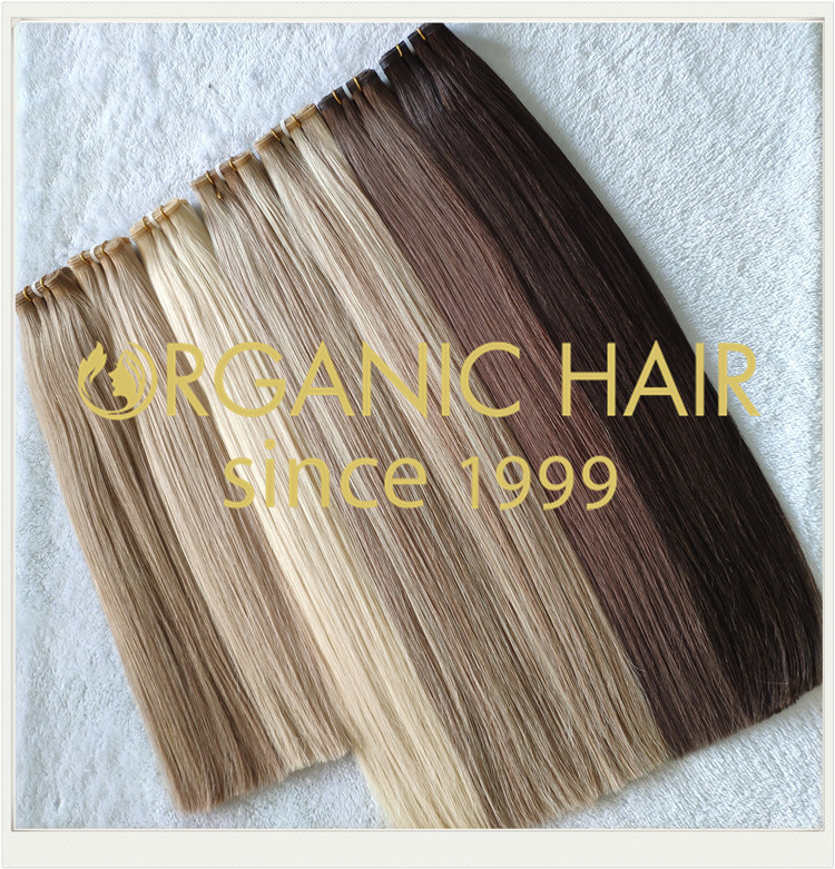 Most popular flat weft full cuticle hair extensions CNY010